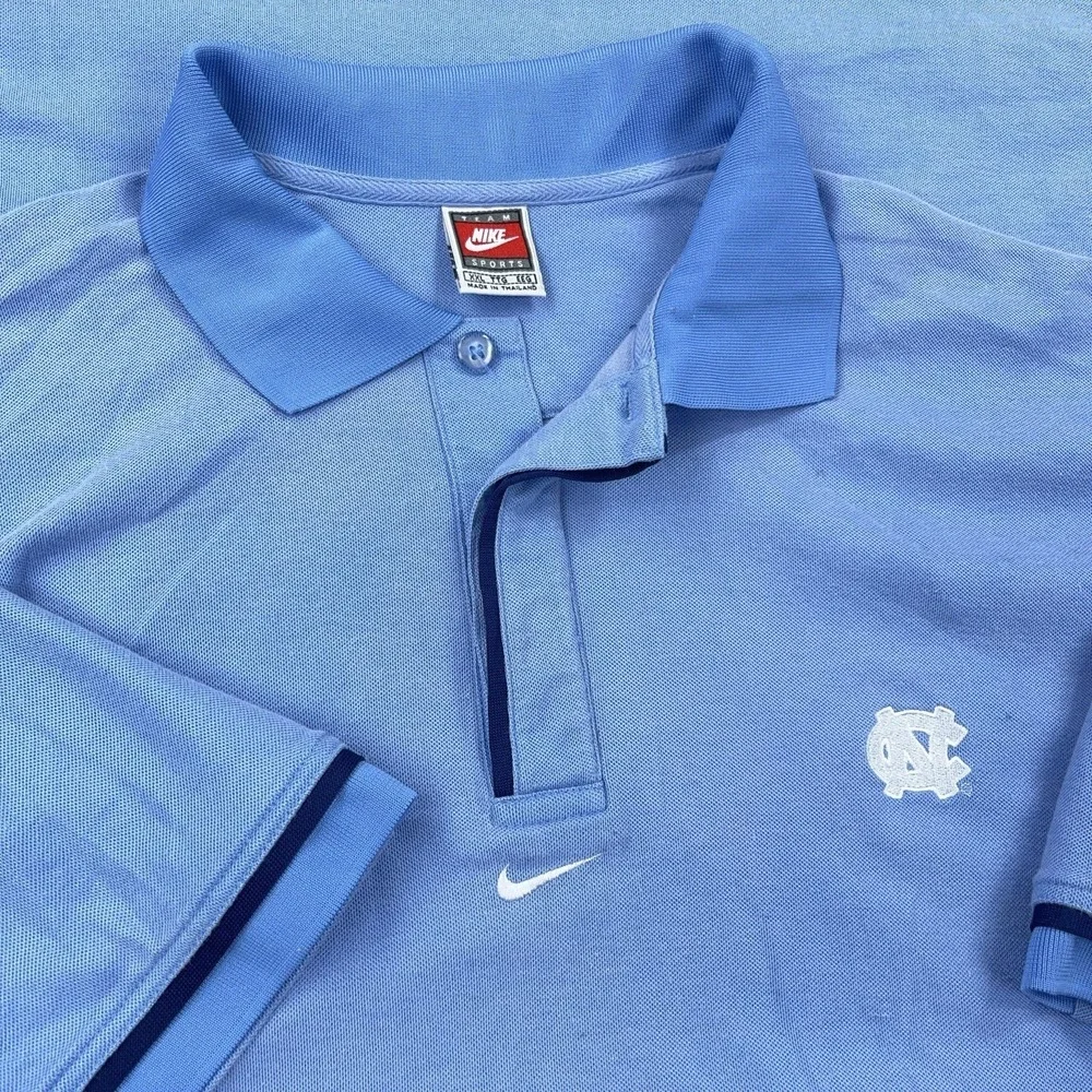 Vintage North Carolina Tar Hills Polo Shirt Men XXL 2XL Nike Center‎ Swoosh 90s